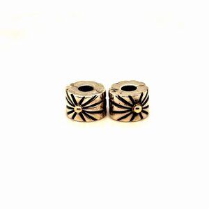 2 Pandora Two-Tone Starburst Clip Charms